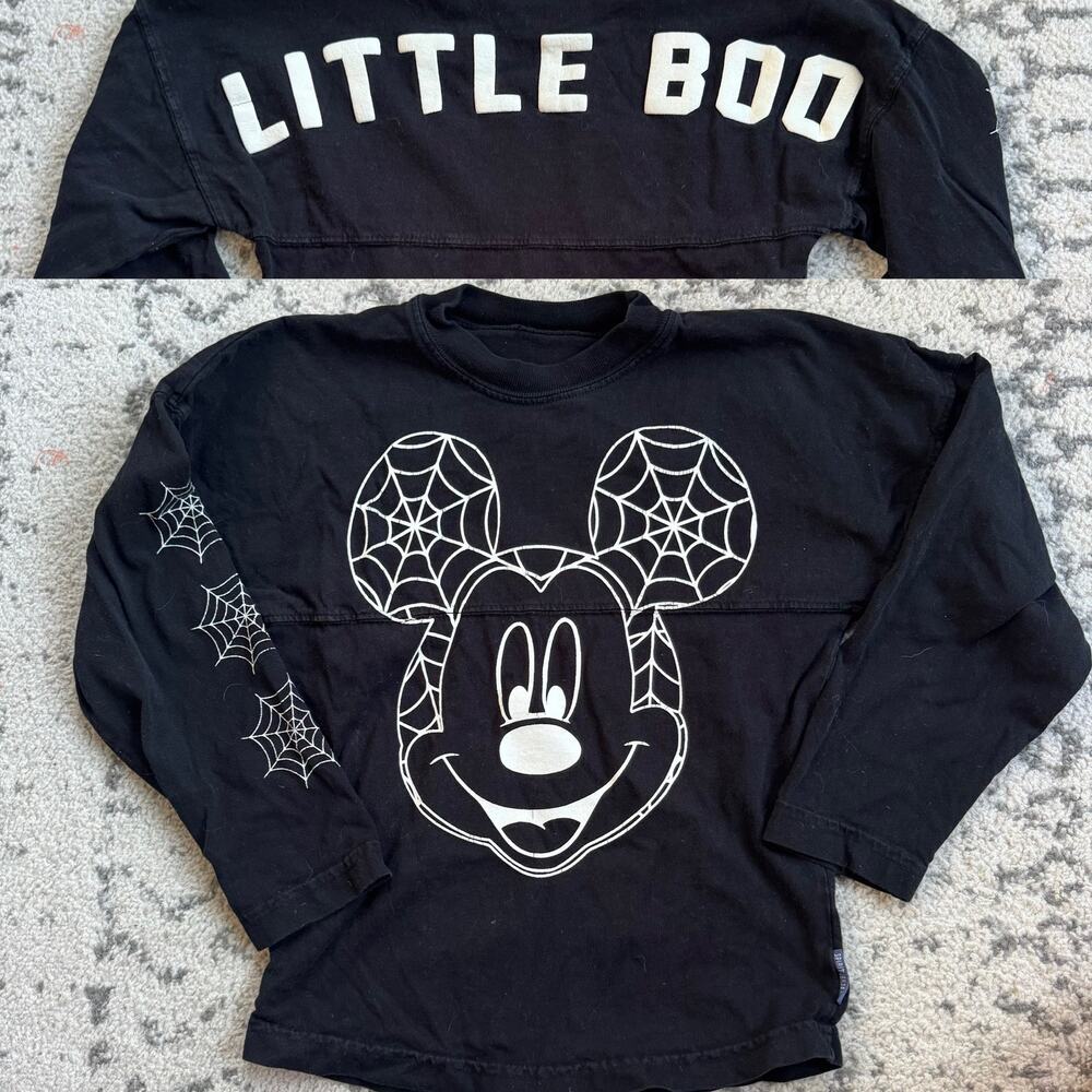 Disney Mickey Mouse Halloween Little Boo Glow In The Dark Spirit Jersey Shirt S